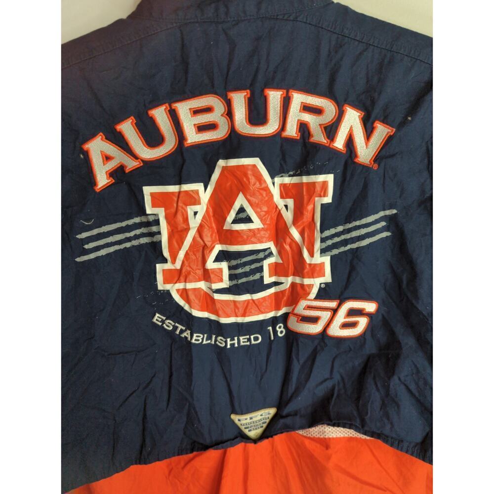 Columbia PFG Men Auburn Tigers Short Sleeve Button Down Shirt Large - Picture 5 of 10